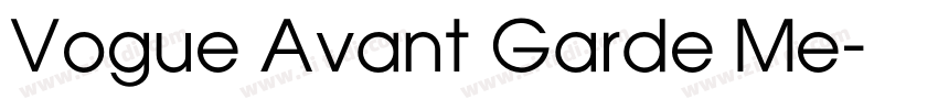 Vogue Avant Garde Me字体转换